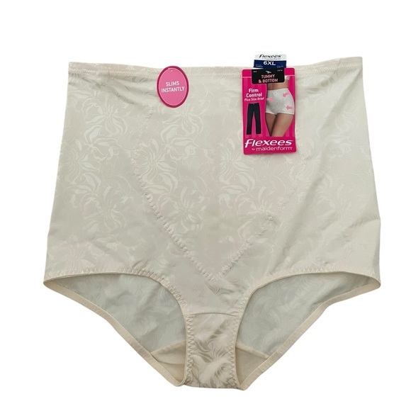 NEW 6XL Flexees Shapewear Style 15854 Beige Briefs Underwear Brief - Picture 1 of 6